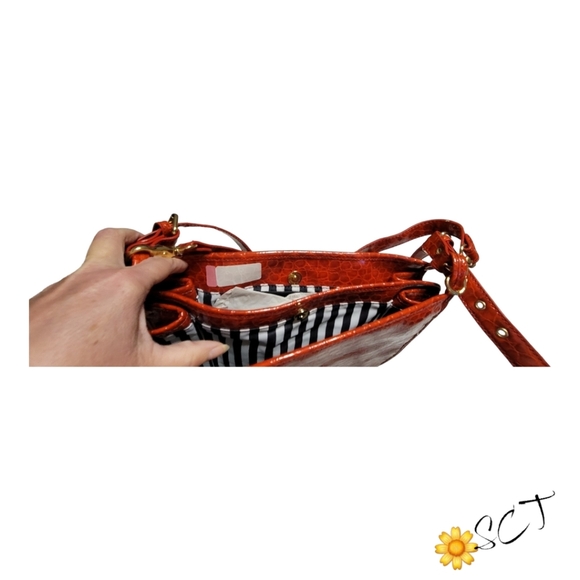 🌹 GIANNI BINI Red Shoulder Bag - Picture 8 of 10